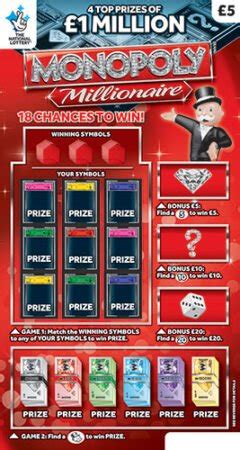 monopoly millionaire scratchcard|Iba pa.